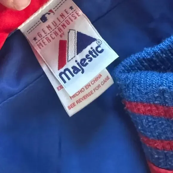 Youth Majestic Chicago Cubs Baseball Jacket Reversible Size 10-12 - Picture 6 of 11